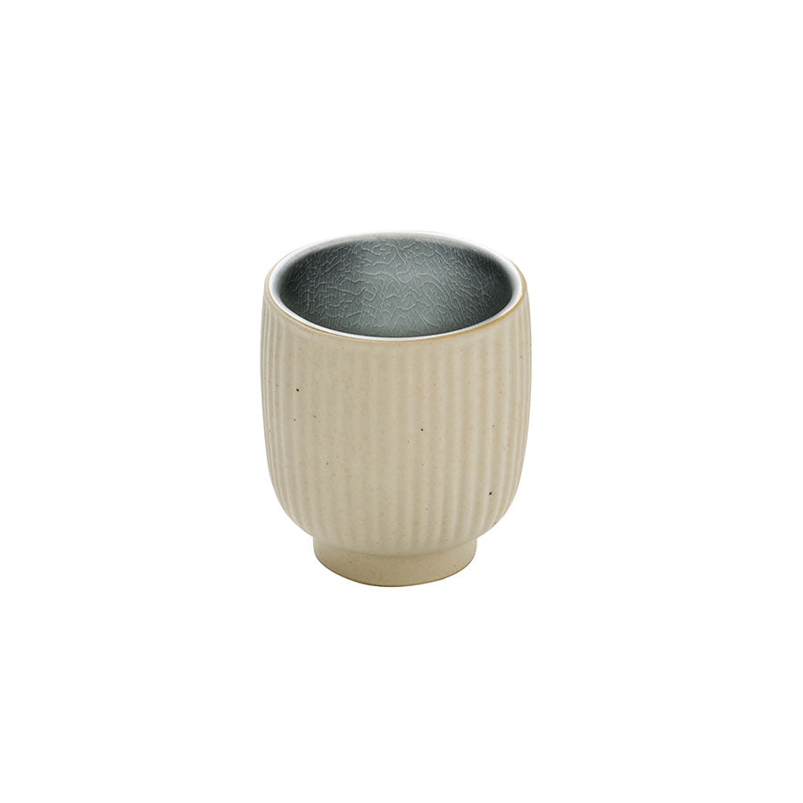 Playground Nara Stoneware Grey Round Handleless Espresso Cup 10cl Pack of 6