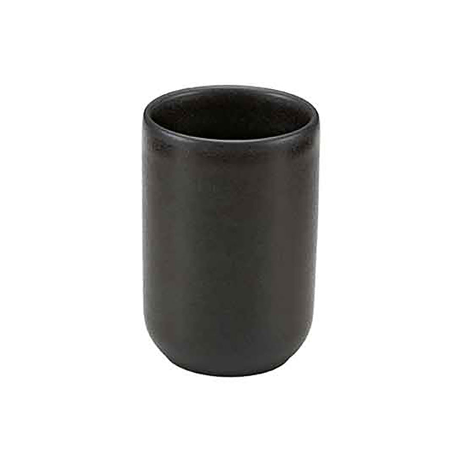 Playground Elements Stoneware Black Round Handleless Mug 10.5x7.2cm 38cl 13.25oz Pack of 6