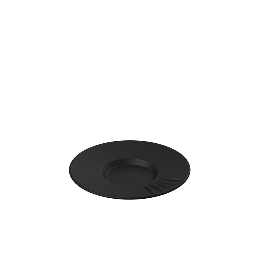 Dalebrook Talon Melamine Noir Black Round Espresso Saucer 10.9cm