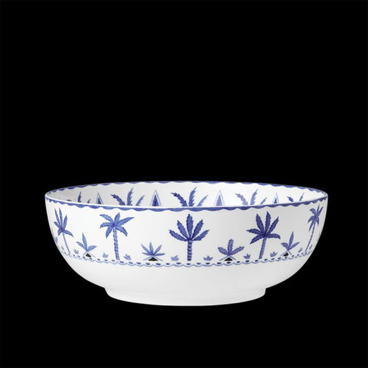 William Edwards Sultan's Garden Blue Bone China Round Bowl 23cm Pack of 6