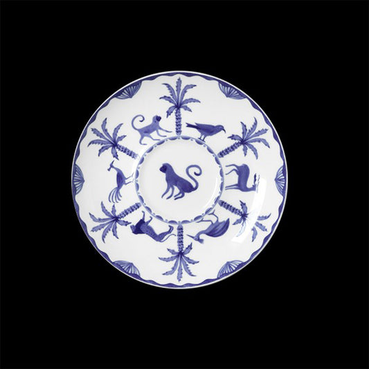 William Edwards Sultan's Garden Blue Bone China Round Tea For One Saucer 14.5cm 5.75in Pack of 12