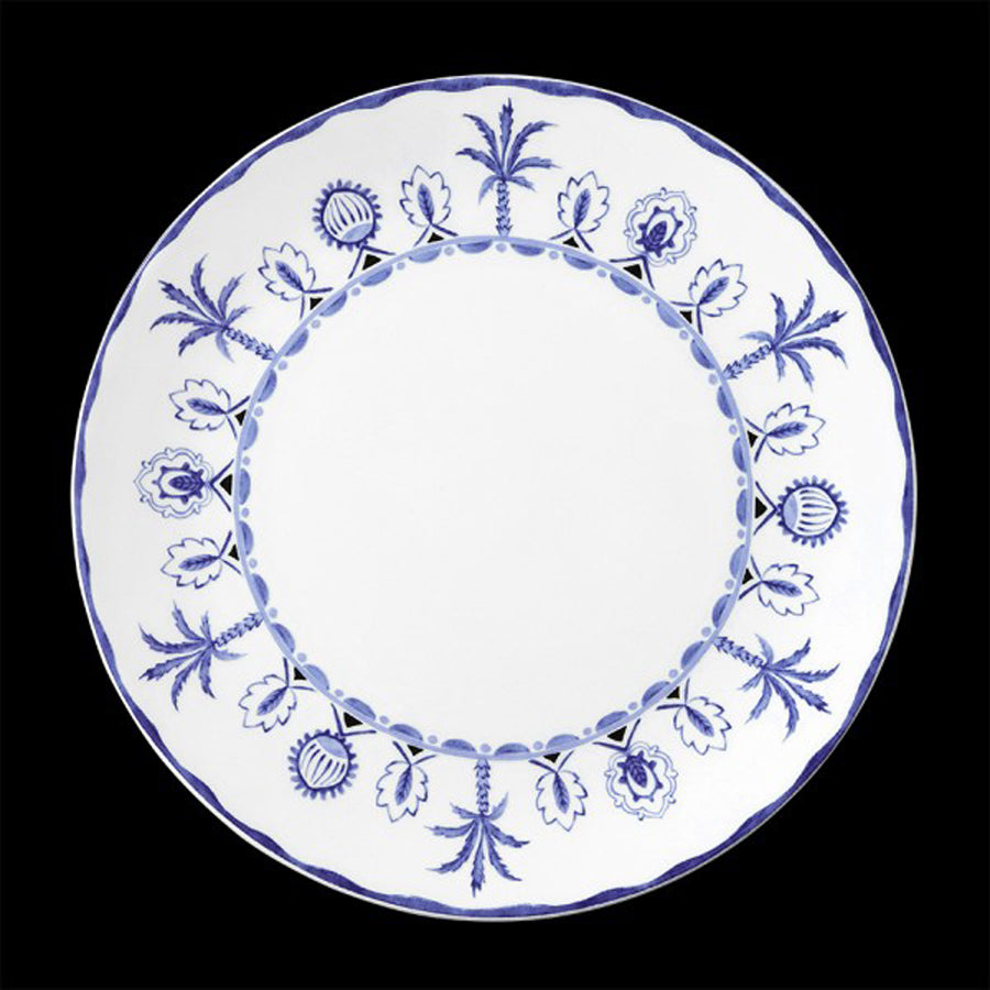 William Edwards Sultan's Garden Blue Bone China Round Coupe Plate 27cm 10.5in Pack of 12