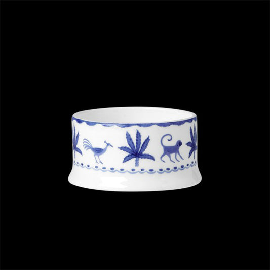 William Edwards Sultan's Garden Blue Bone China Round Condiment Pot 5cl 1.75oz Pack of 24