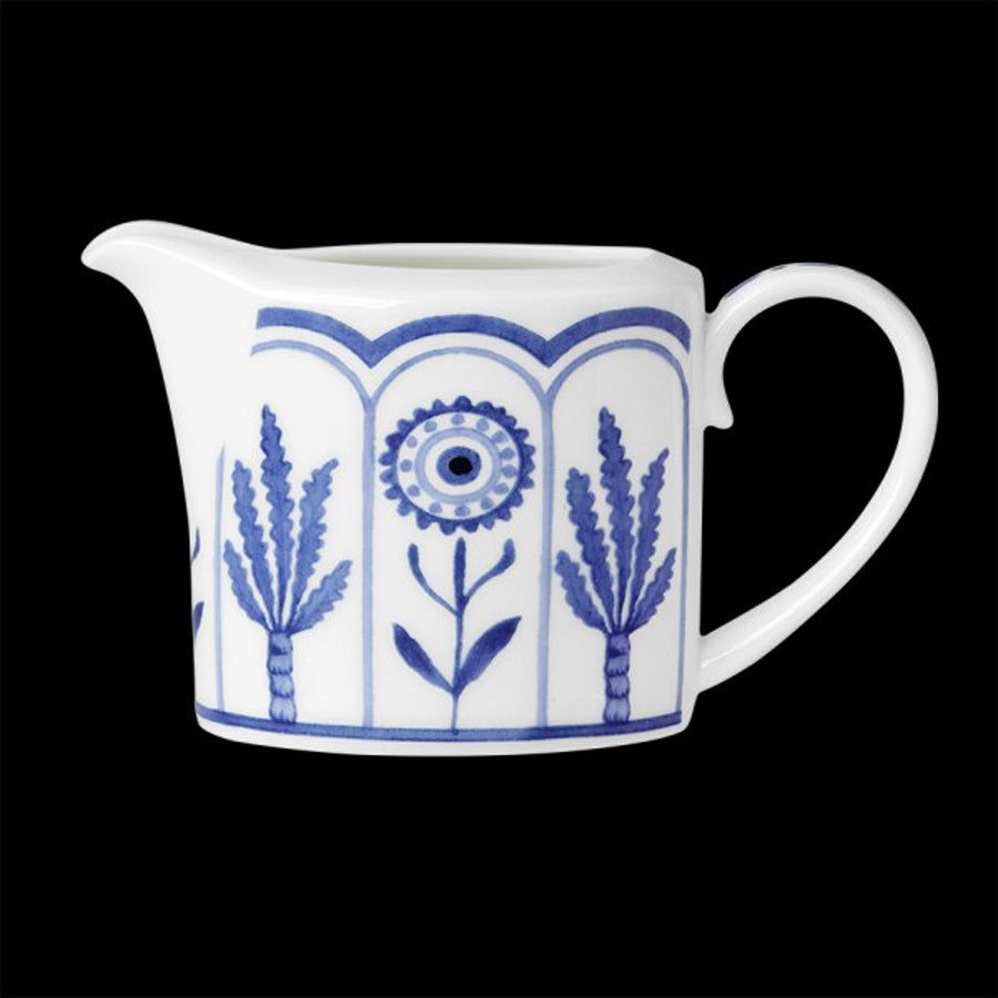 William Edwards Sultan's Garden Blue Bone China Milk Jug 22cl 7.75oz Pack of 12