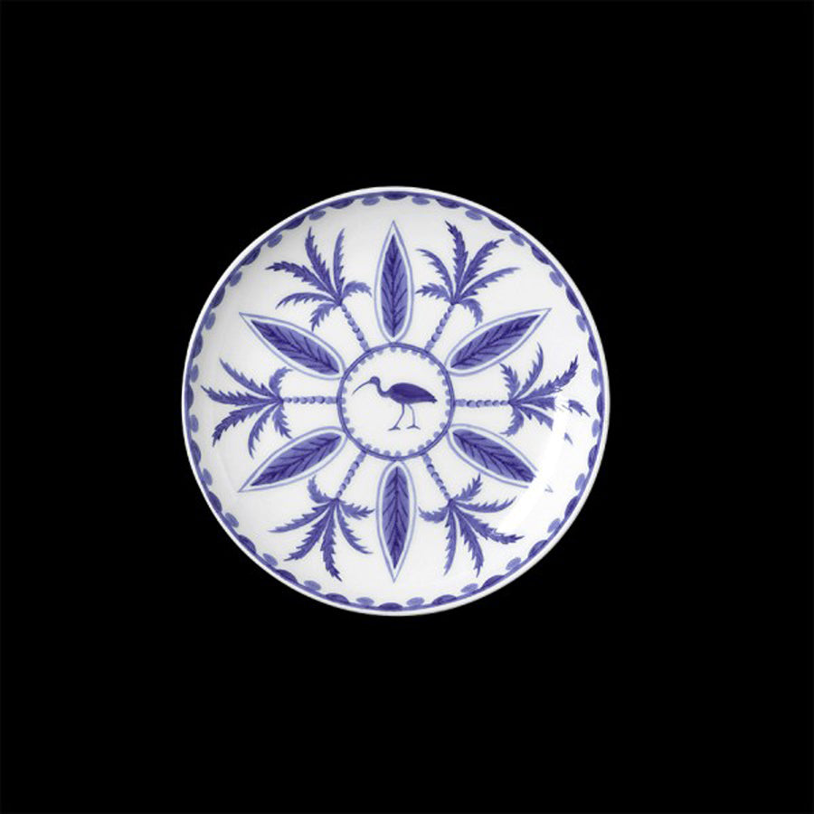 William Edwards Sultan's Garden Blue Bone China Round V1 Coupe Plate 16.5cm Pack of 12