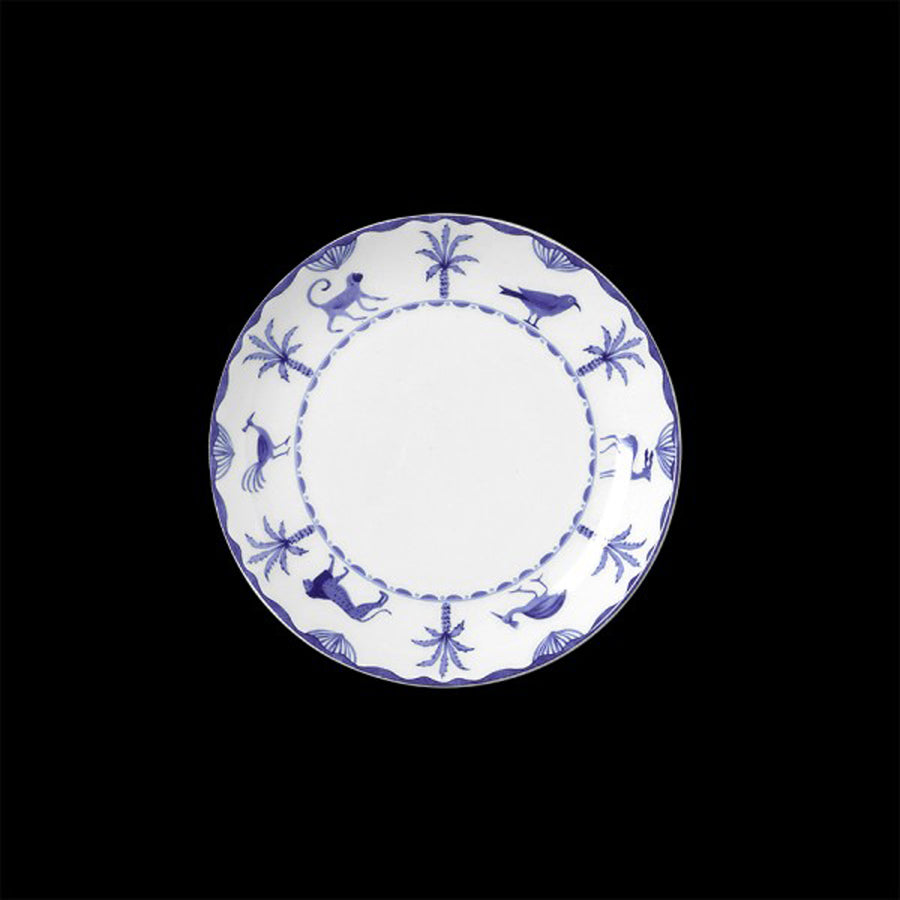 William Edwards Sultan's Garden Blue Bone China Round V2 Coupe Plate 16.5cm Pack of 12