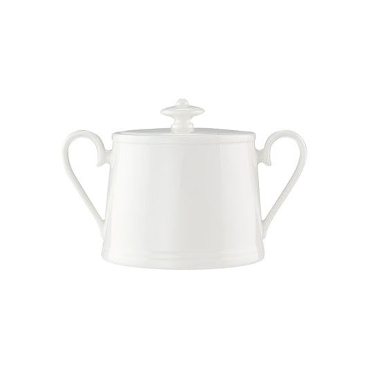 Villeroy & Boch Stella Hotel White Bone China Round Covered Handled Sugar Bowl 5.25oz Pack of 6