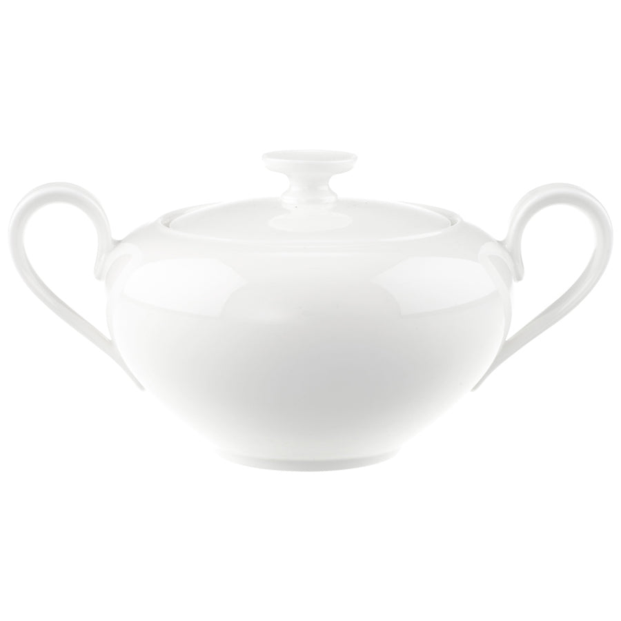 Villeroy & Boch Stella Hotel White Bone China Anmut Covered Handled Sugar Bowl 35cl Pack of 4