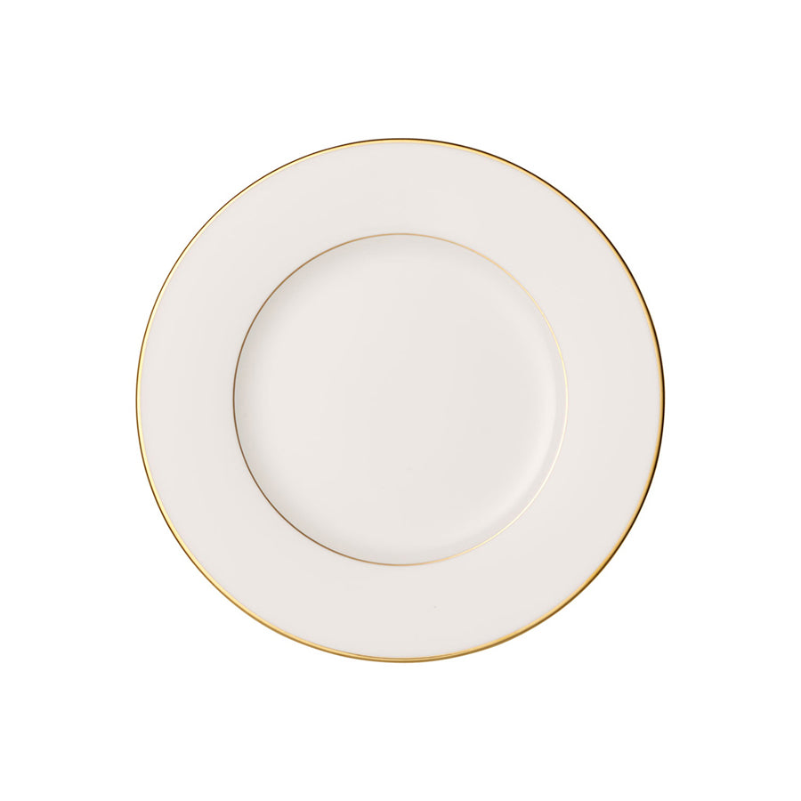 Villeroy & Boch Signature Anmut Gold Bone China Round Salad Plate 22cm Pack of 6