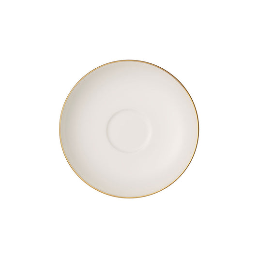 Villeroy & Boch Signature Anmut Gold Bone China Round Espresso Saucer 12cm Pack of 6