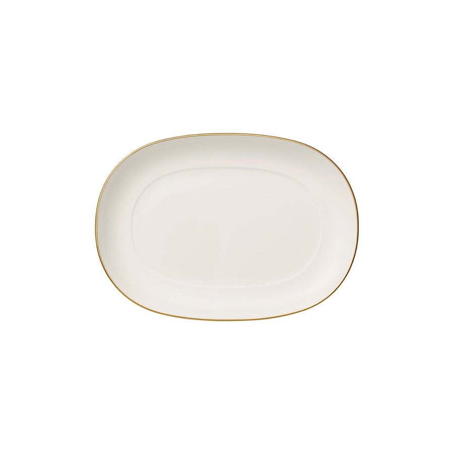 Villeroy & Boch Signature Anmut Gold Bone China Pickle Dish/Sauceboat Saucer 20cm