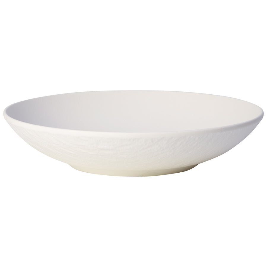 Villeroy & Boch The Rock White Glacier Porcelain Round Deep Coupe Plate 24cm Pack of 6