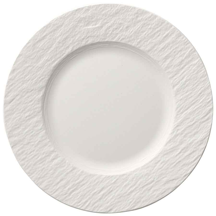 Villeroy & Boch The Rock White Glacier Porcelain Round Flat Plate 22cm Pack of 6