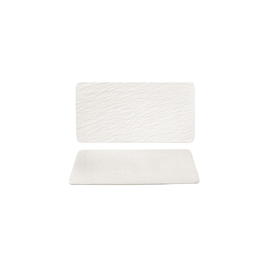 Villeroy & Boch The Rock White Glacier Porcelain Rectangular Plate 35x18cm