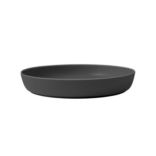 Villeroy & Boch Iconic Black Porcelain Round Flat Bowl 23.8cm Pack of 6