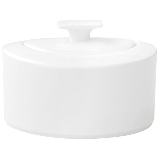 Villeroy & Boch Modern Grace White Bone China Covered Sugar Bowl 11oz