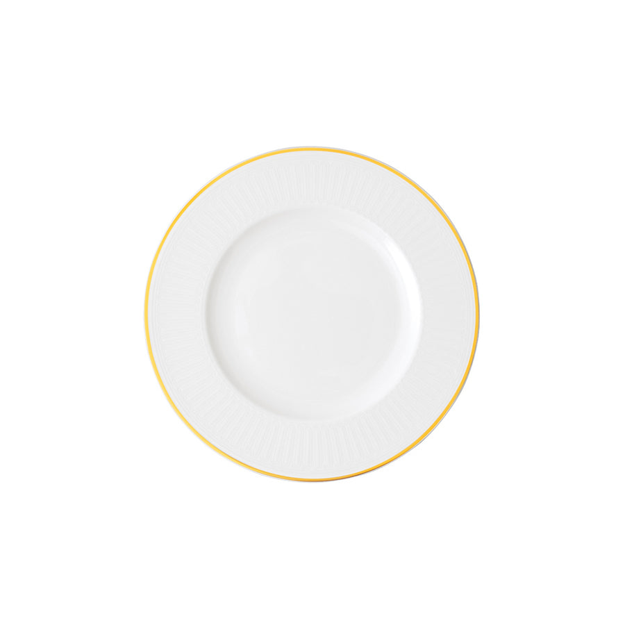 Villeroy & Boch Signature Château Septfontaines White Bone China Round Flat Plate 16.4cm Pack of 6