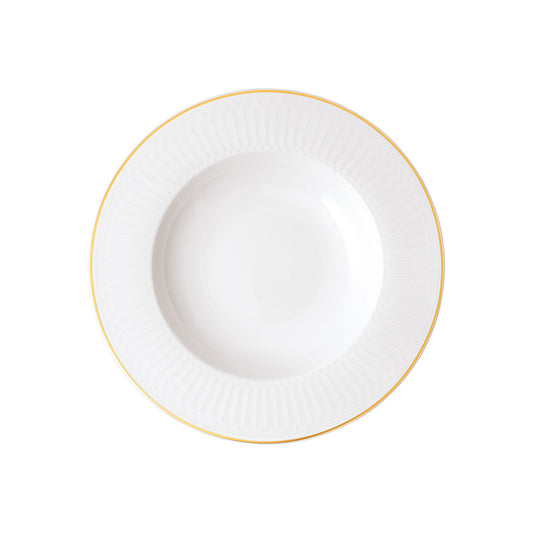 Villeroy & Boch Signature Château Septfontaines White Bone China Round Deep Plate 24.8cm Pack of 6