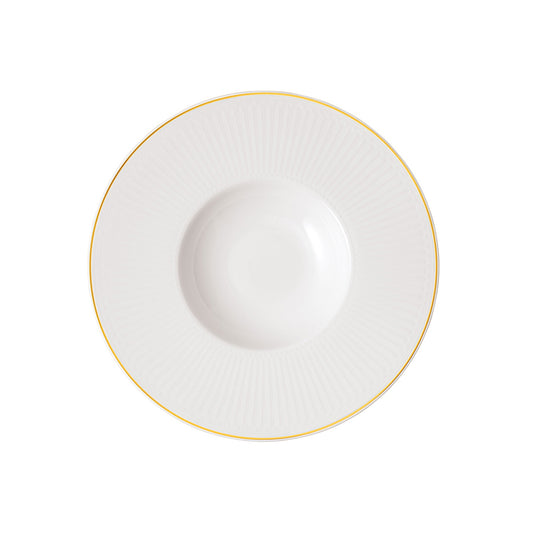 Villeroy & Boch Signature Château Septfontaines White Bone China Round Deep Plate 28.8cm Pack of 6