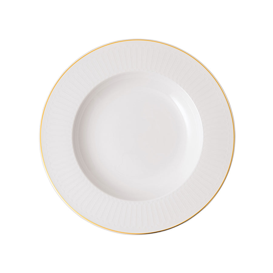 Villeroy & Boch Signature Château Septfontaines White Bone China Round Deep Plate 29.2cm Pack of 6