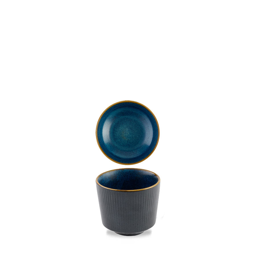 Churchill Nourish Vitrified Porcelain Tokyo Blue Round Kochi Chip Mug 9.5x8.1cm 33cl 11.6oz Pack of 12