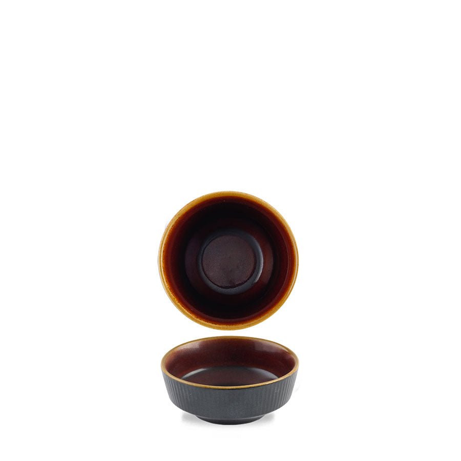 Churchill Nourish Vitrified Porcelain Tokyo Black Round Kochi Shallow Bowl 11.5cm 26cl 9.2oz Pack of 12