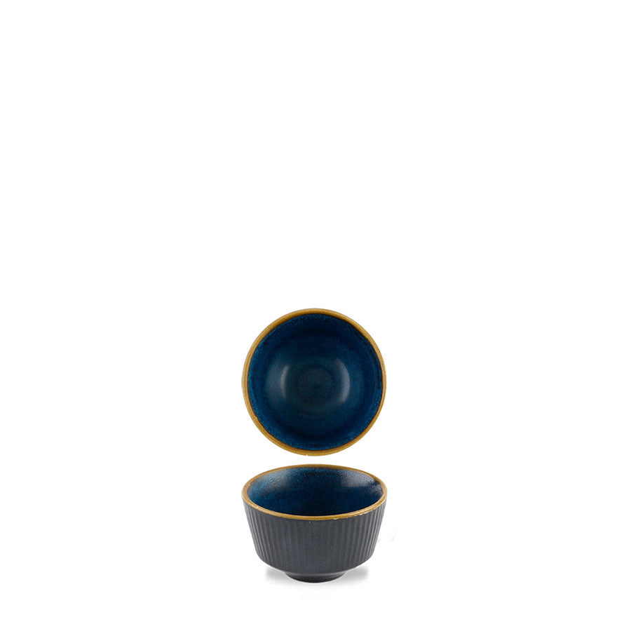 Churchill Nourish Vitrified Porcelain Tokyo Blue Round Kochi Dip Pot 8cm 11cl 3.9oz Pack of 12