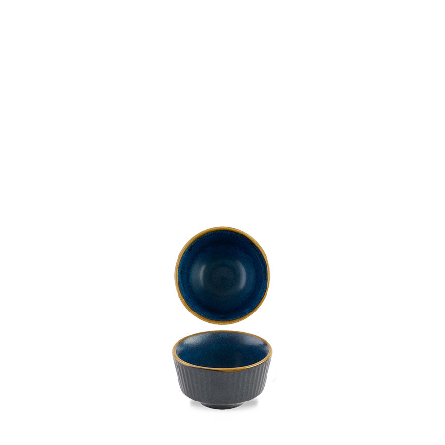 Churchill Nourish Vitrified Porcelain Tokyo Blue Round Kochi Dip Pot 6.9cm 5.7cl 2oz Pack of 12