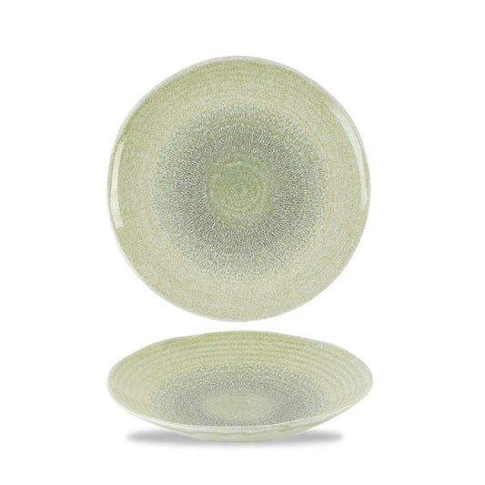 Dudson Harvest Grain Vitrified Porcelain Speckled Green Organic Round Coupe Bowl 25cm Pack of 12