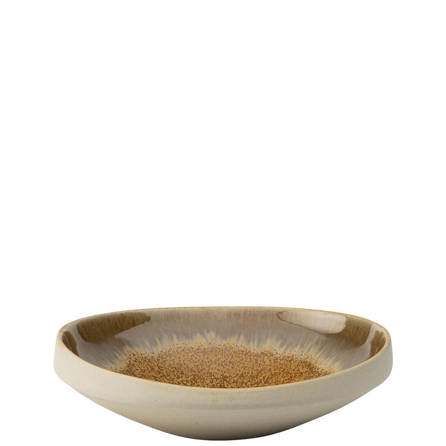 Utopia Enigma Porcelain Brown Round Bowl 22cm Pack of 6