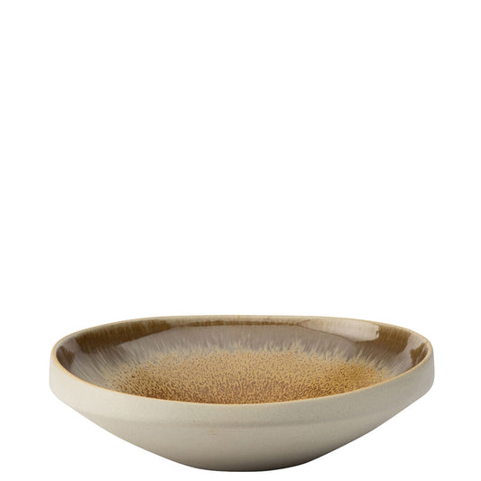 Utopia Enigma Porcelain Brown Round Bowl 25.5cm Pack of 6