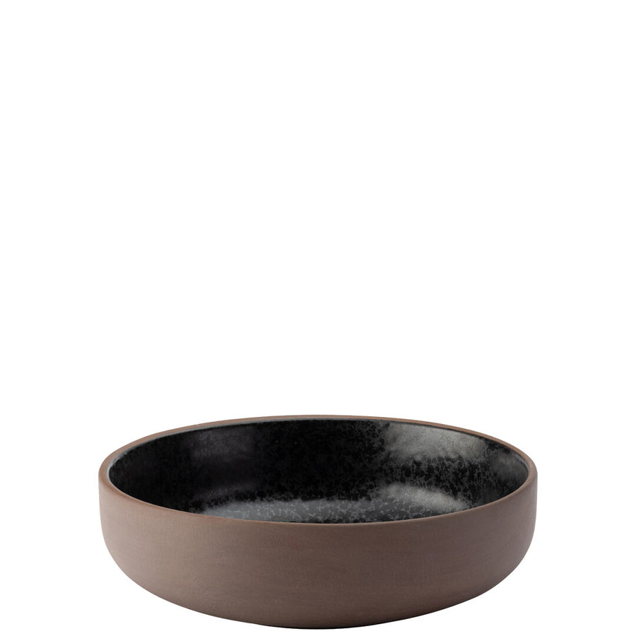 Utopia Obsidian Ceramic Black Round Bowl 17cm Pack of 6