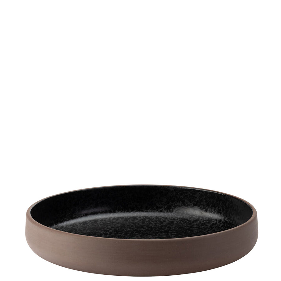 Utopia Obsidian Ceramic Black Round Bowl 26cm Pack of 6