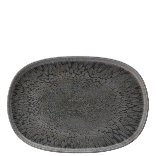 Utopia Nocturne Stoneware Grey Oblong Platter 33cm Pack of 4