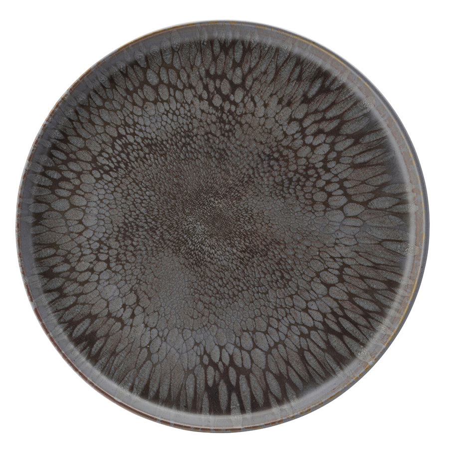 Utopia Nocturne Stoneware Grey Round Coupe Plate 28cm Pack of 6