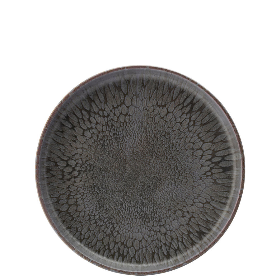 Utopia Nocturne Stoneware Grey Round Coupe Plate 22cm Pack of 6