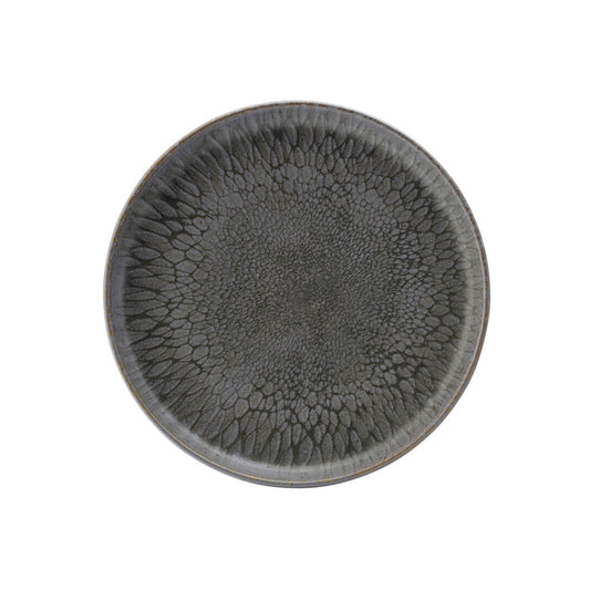 Utopia Nocturne Stoneware Grey Round Coupe Plate 17.5cm Pack of 6