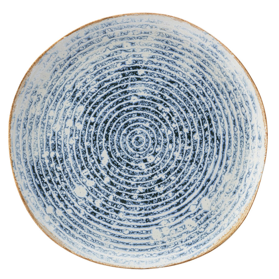 Utopia Fjord Stoneware Blue Round Coupe Plate 28cm Pack of 6