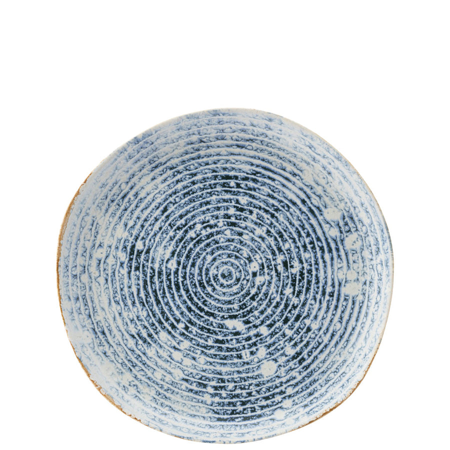 Utopia Fjord Stoneware Blue Round Coupe Plate 22cm Pack of 6