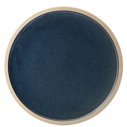 Utopia Ink Porcelain Dark Blue Round Plate 29cm Pack of 6