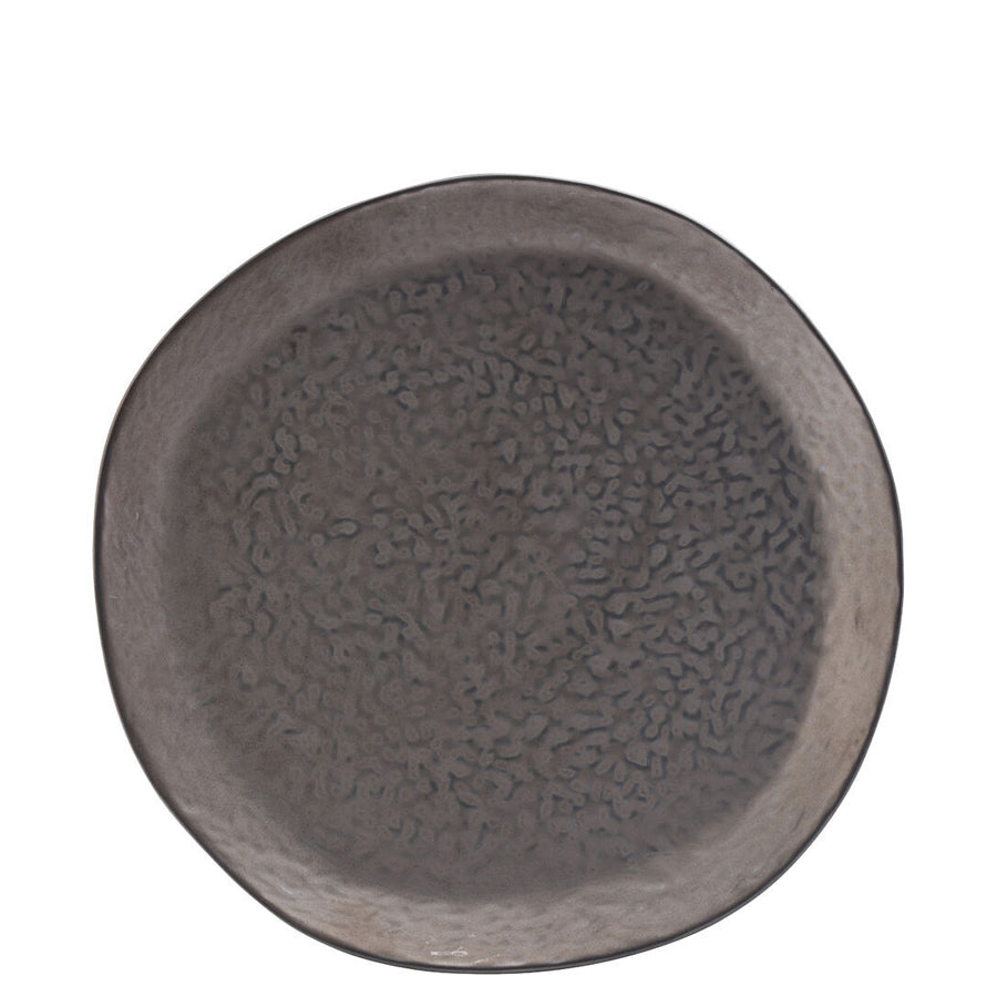 Utopia Midas Stoneware Pewter Round Plate 26cm Pack of 6