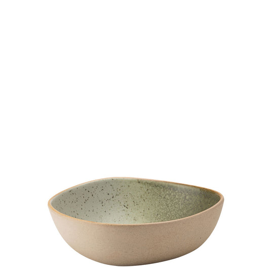 Utopia Solstice Porcelain Green Irregular Bowl 17.5cm Pack of 6