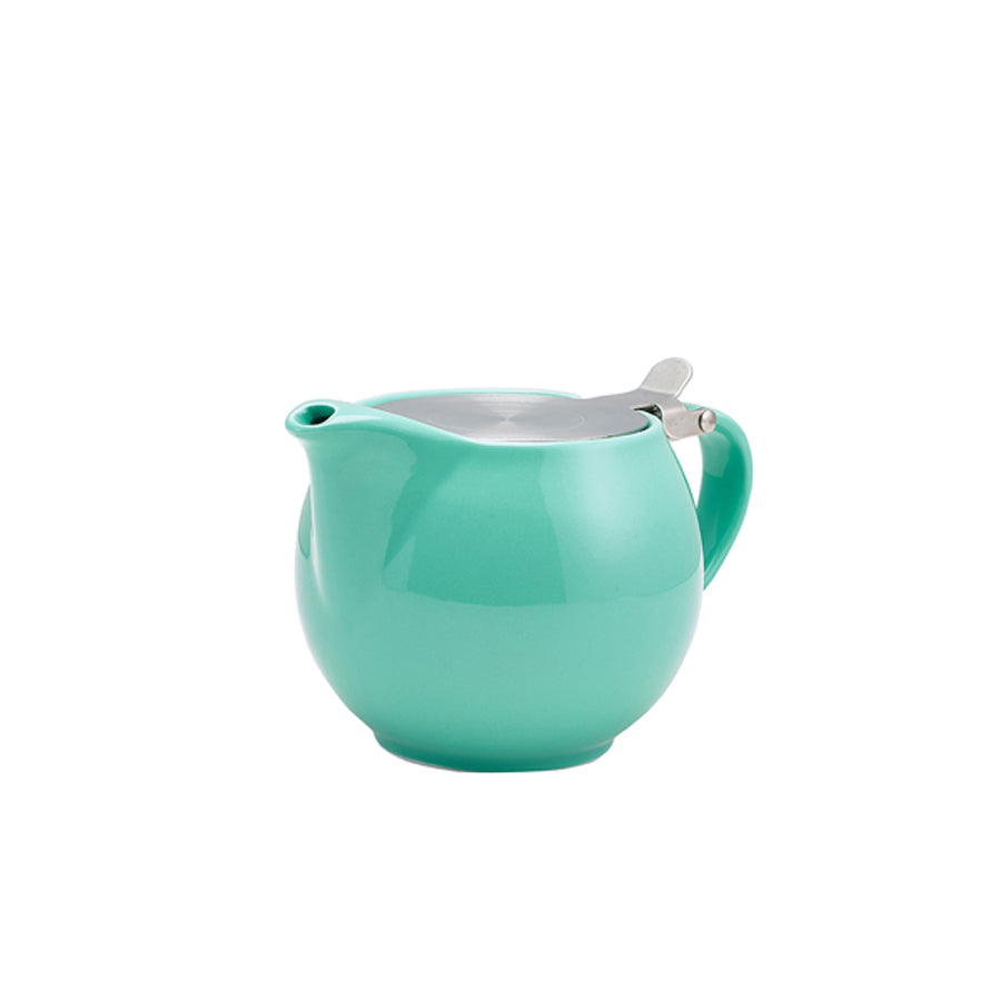 GenWare Porcelain Green Teapot With Stainless Steel Lid & Infuser 50cl 17.6oz Pack of 6