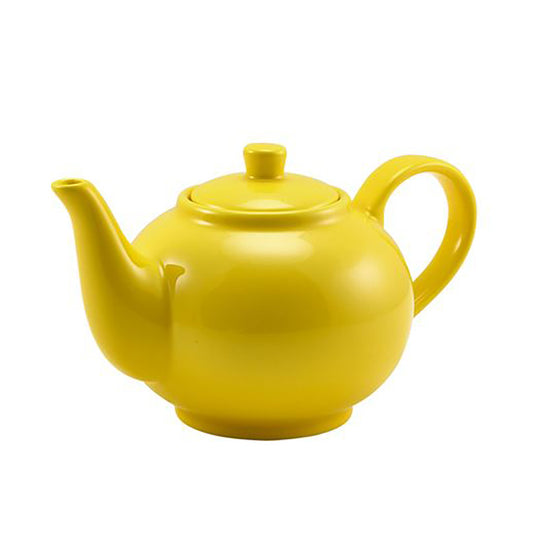 GenWare Porcelain Yellow Teapot 45cl 15.75oz Pack of 6