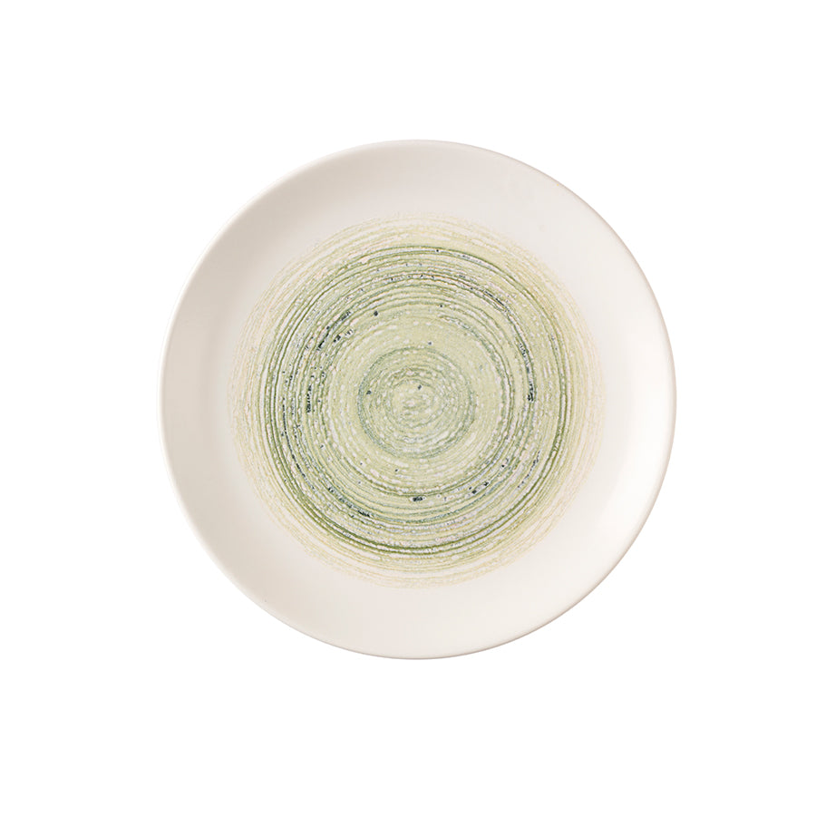 Churchill Elements Vitrified Porcelain Fern Green Round Coupe Plate 28.8cm Pack of 12