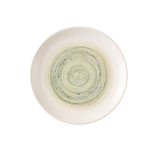 Churchill Elements Vitrified Porcelain Fern Green Round Coupe Plate 28.8cm Pack of 12