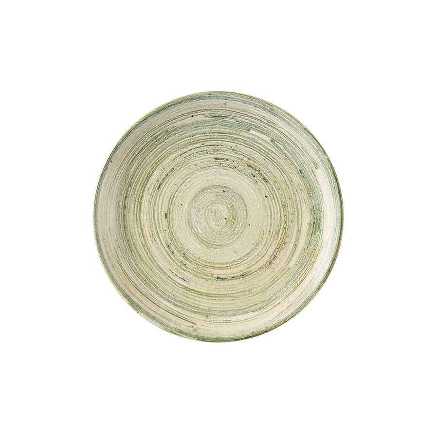 Churchill Elements Vitrified Porcelain Fern Green Round Coupe Plate 26cm Pack of 12