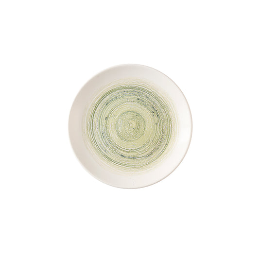 Churchill Elements Vitrified Porcelain Fern Green Round Coupe Plate 21.7cm Pack of 12