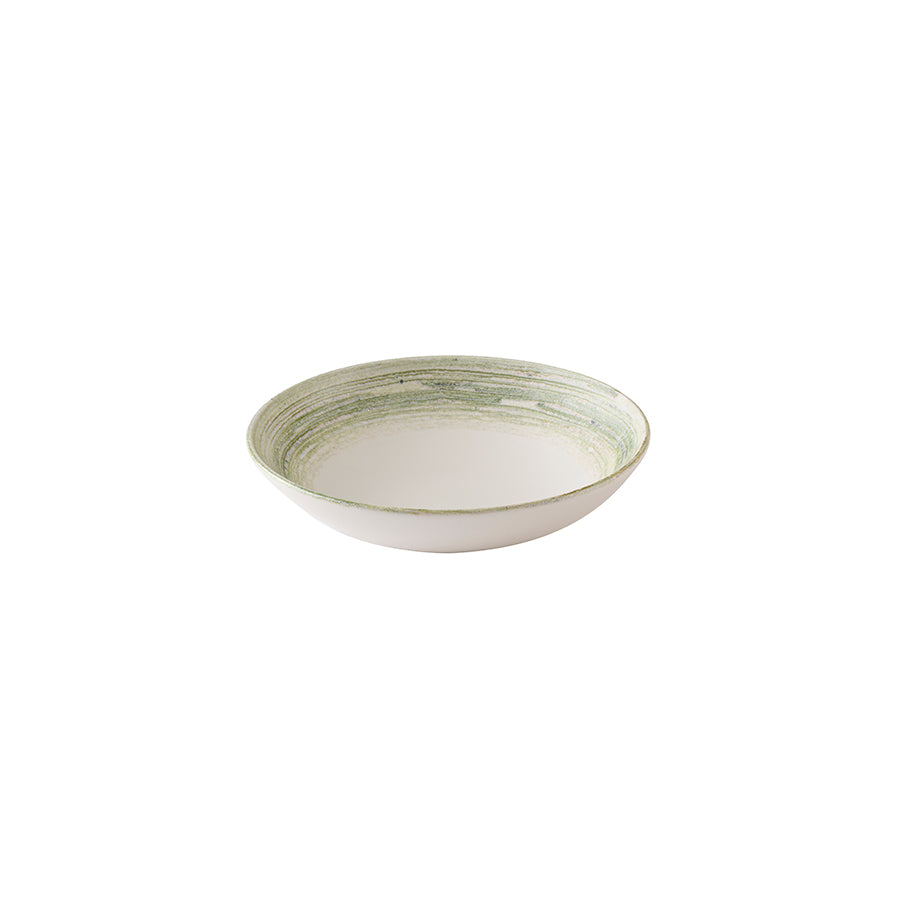 Churchill Elements Vitrified Porcelain Fern Green Round Coupe Bowl 18.2cm Pack of 12