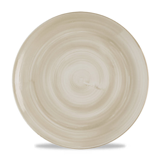 Churchill Stonecast Canvas Vitrified Porcelain Natural Round Coupe Plate 28.8cm Pack of 12